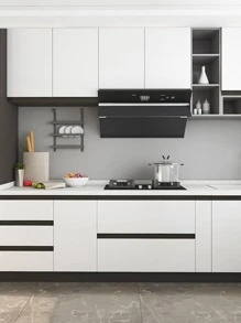 1sheet Solid Color Wall Sticker, 40x300cm White Wall Paper For Home Decor - White - View 1