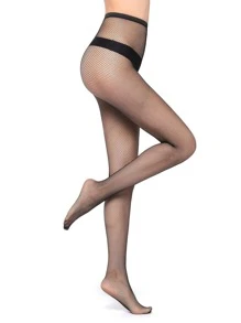 Medias de malla minimalista - Negro - Ver 3