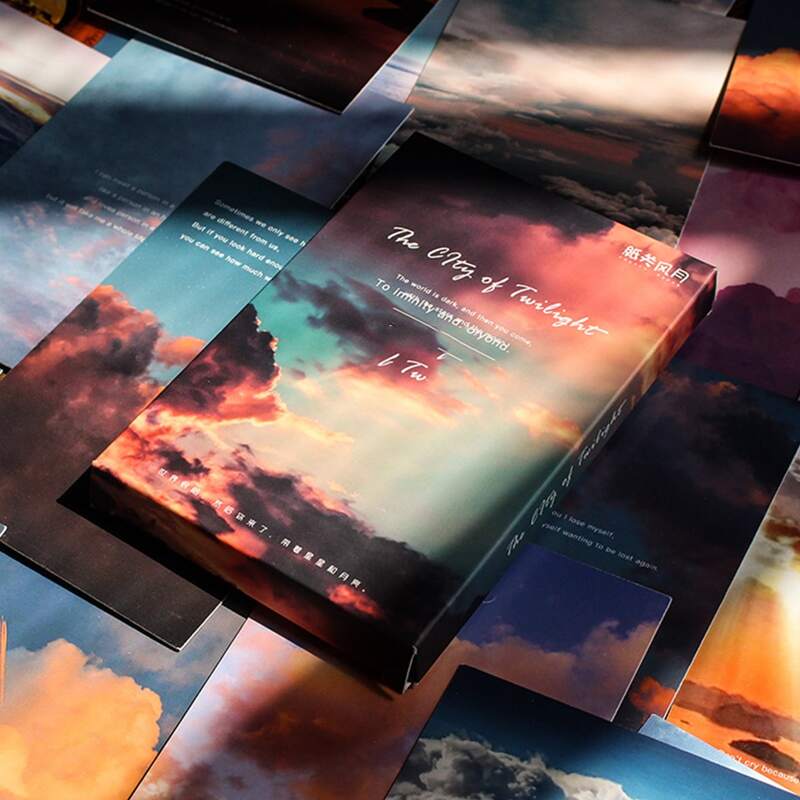 

30sheets Sky Print Random Postcard, Multicolor