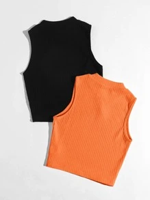 SHEIN EZwear Women Tank Tops & Camis - Multicolor - View 2