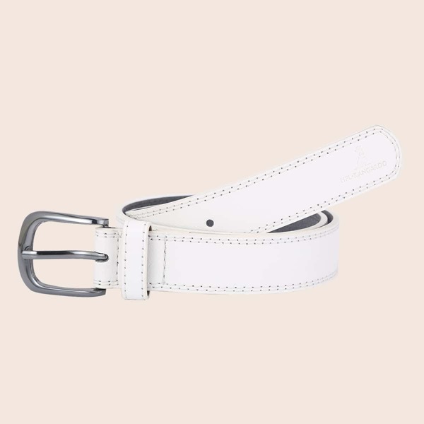 

Boys PU Leather Belt, White