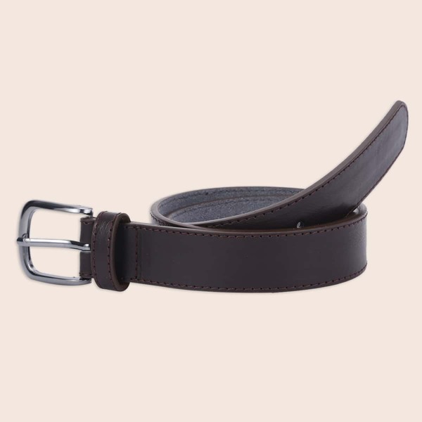 

Boys PU Leather Belt, Coffee brown