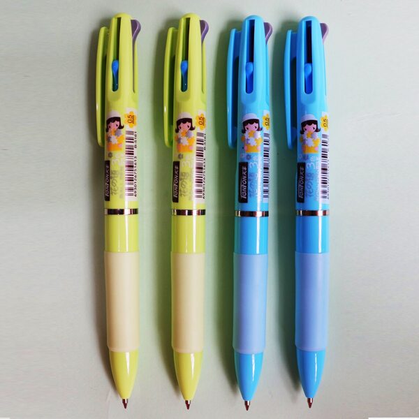 

4pcs Cartoon Graphic Ballpoint Pen, Multicolor