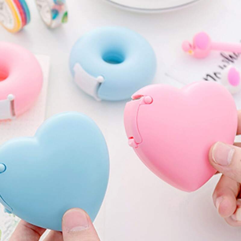 

1pc Random Shape Tape Cutter & 1pc Tape, Multicolor