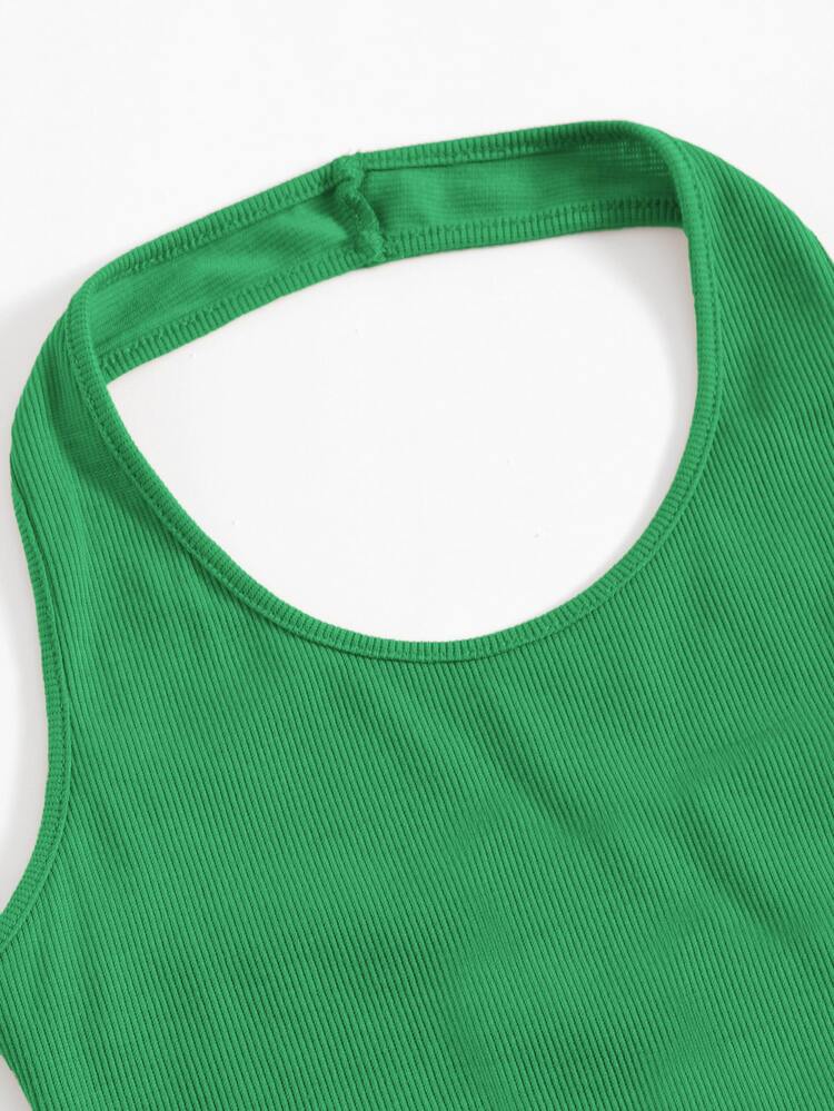 SHEIN EZwear 2 Packs Women Solid Color Halter Top - Multicolor - View 5