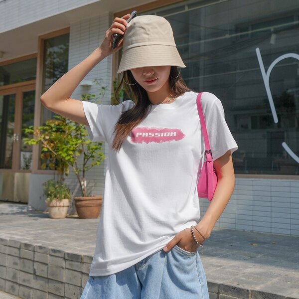 

Letter Graphic Tee, White