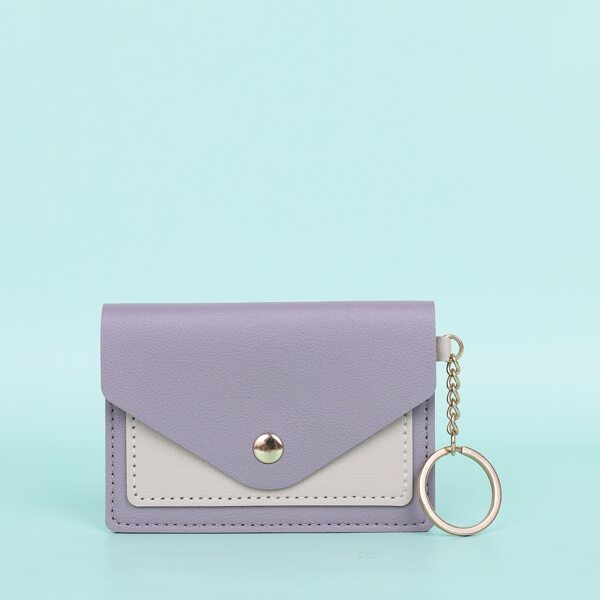 

Girls Two Tone Flap Small Wallet, Grey