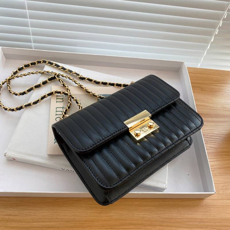 

Quilted Chain Bag, Black