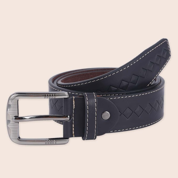 

Men PU Buckle Belt, Black