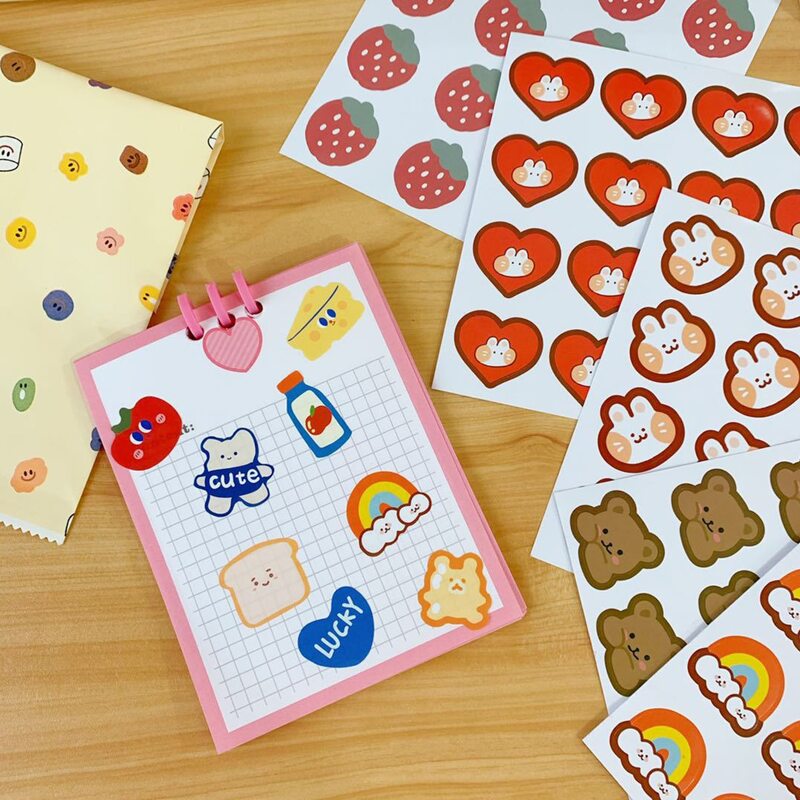 

1sheet Cartoon Graphic Random Sticker, Multicolor