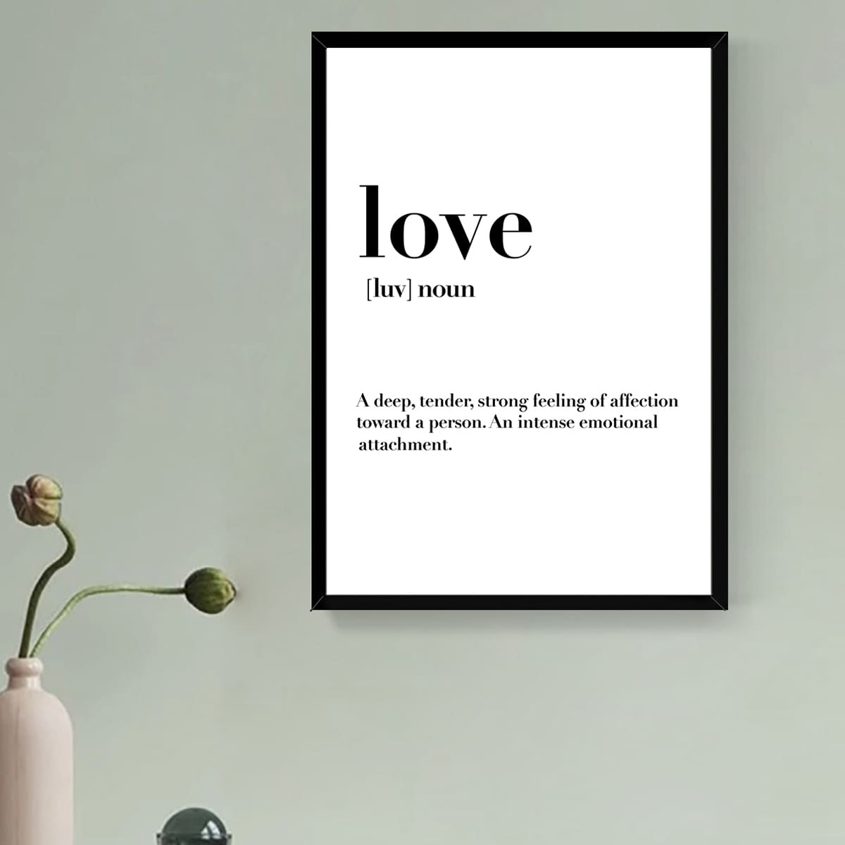 

Slogan Graphic Unframed Painting, Black and white