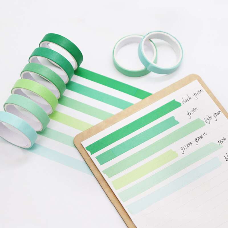 

6rolls Plain DIY Tape, Green