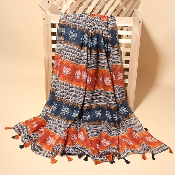 

Tassel Decor Scarf, Multicolor