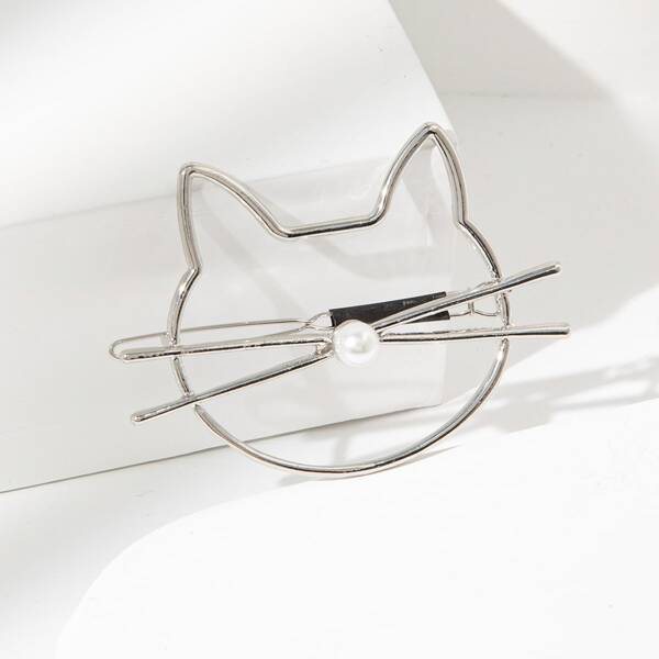 

Cartoon Animal Decor Hair Clip, White