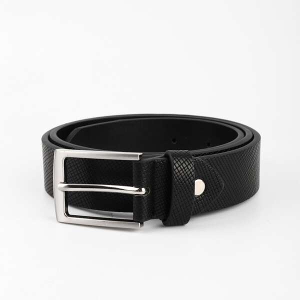 

Men PU Buckle Belt, Black