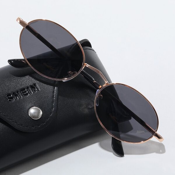 

Men Oval Frame Polarized Sunglasses, Dark grey
