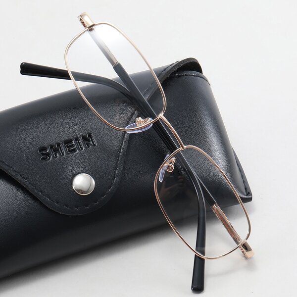 

Men Square Frame Glasses, Gold