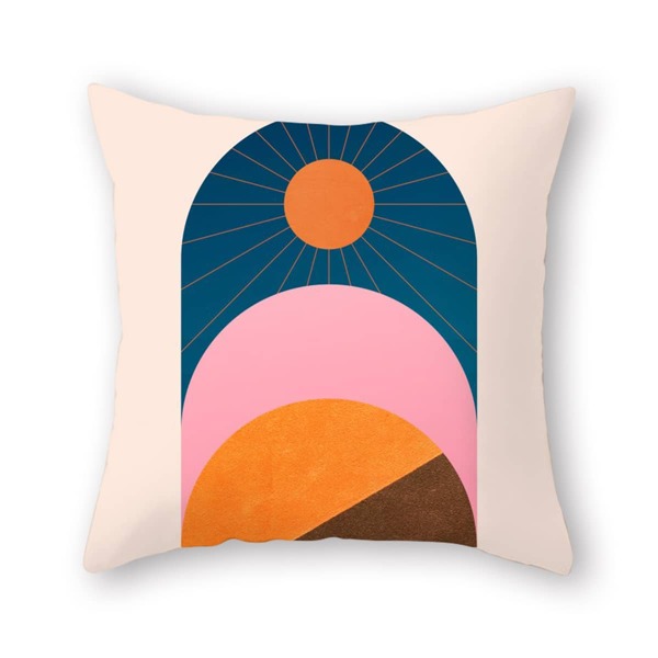 

Sun Pattern Cushion Cover Without Filler, Multicolor