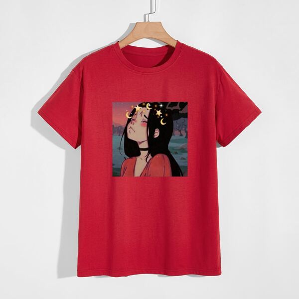 

Men Figure Graphic Tee, Red