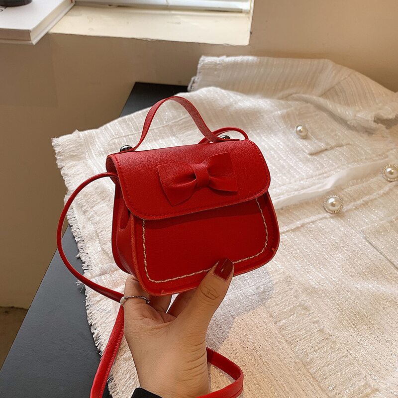 

Bow Decor Satchel Bag, Red