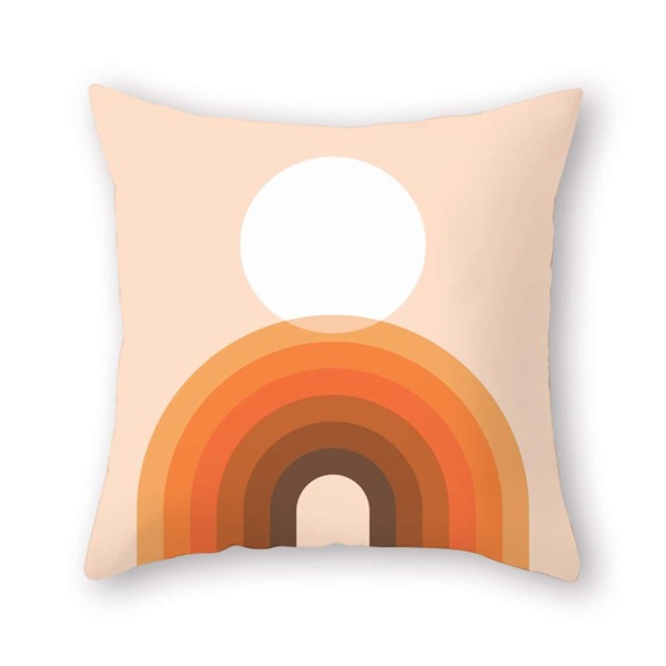 

Rainbow Print Cushion Cover Without Filler, Multicolor
