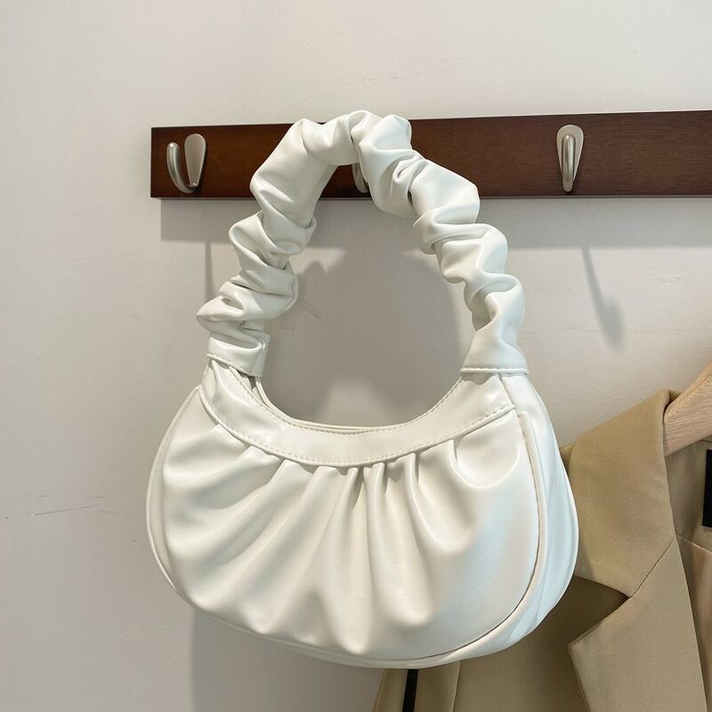 

Minimalist Ruched Bag, White