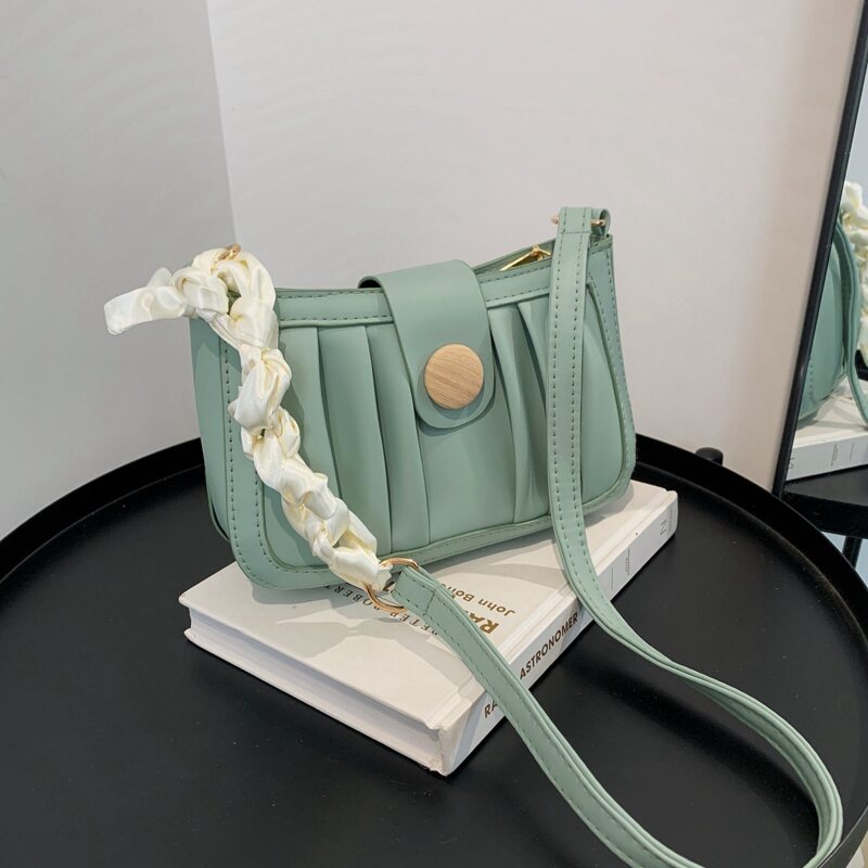 

Ruched Design Shoulder Bag, Green
