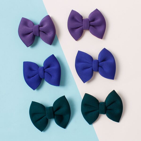 

6pcs Toddler Girls Bow Hair Clip, Multicolor