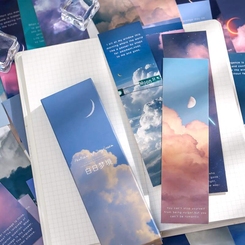 

30sheets Landscape Print Bookmark, Multicolor