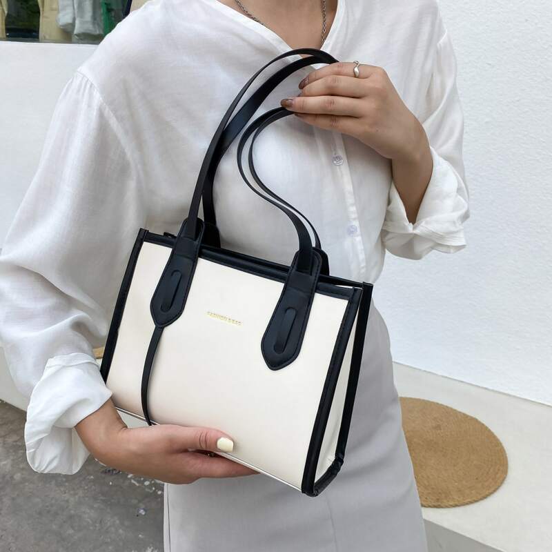 

Double Handle Shoulder Bag, Beige