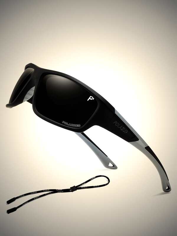 POLASUP 1pc Polarized Sports Fashion Glasses For Cycling, Fishing, Driving, Outdoor Activities Like Hiking, Camping, Sports, With Non-Slip Lightning Silicone Foot Pad (Comes With A Silicone Eyeglass Rope, A Portable Eyeglass Case And A Cleaning Cloth) Street Shades Accessories Beach Accessories Glasses Shades Looks Street Style And Suit For Sweater Jacket Sweatshirt Hoodie Leather Pants And Cargo Pants For Summer Beach Vacation,Outdoor,Travel