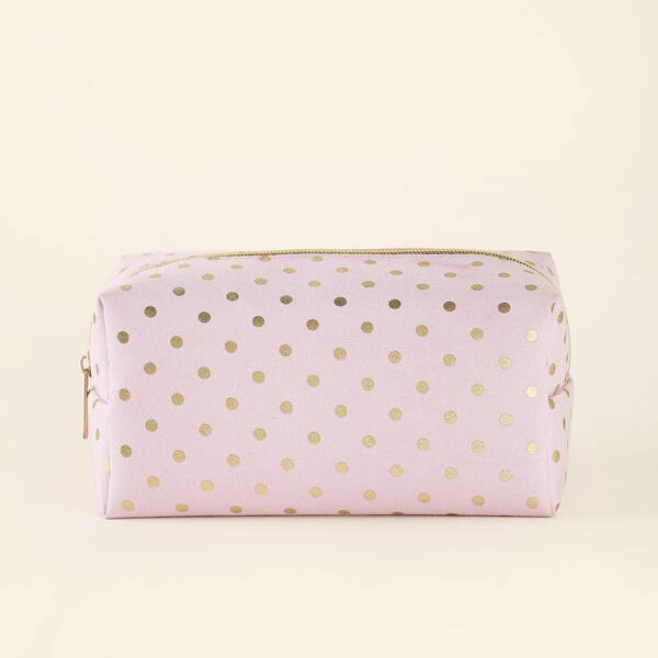 

Polka Dot Zipper Makeup Bag, Multicolor