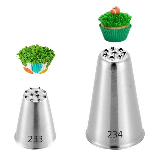 

2pcs Stainless Steel Piping Nozzle, Silver