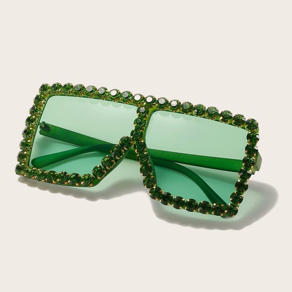 

Rhinestone Decor Sunglasses