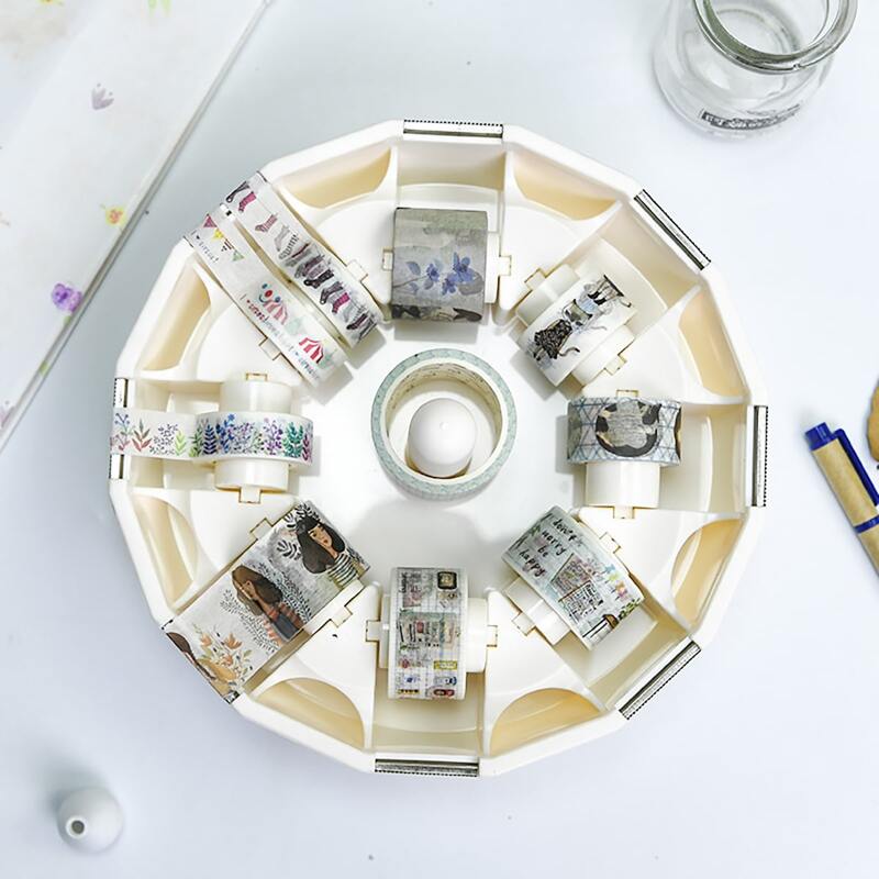 

1pc Random Round Tape Cutter Base, Multicolor