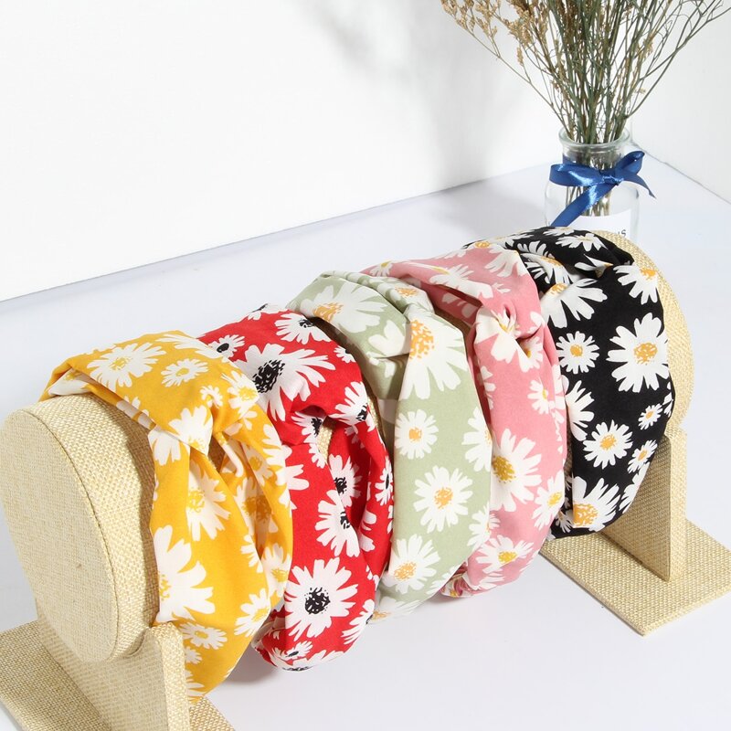 

5pcs Daisy Pattern Hair Band, Multicolor