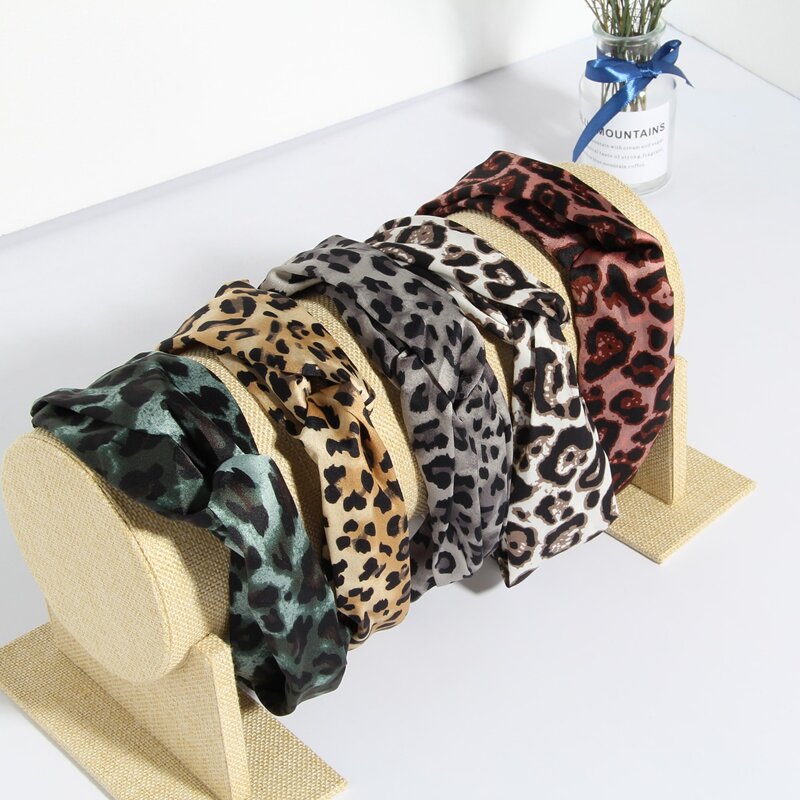 

5pcs Leopard Print Hair Band, Multicolor