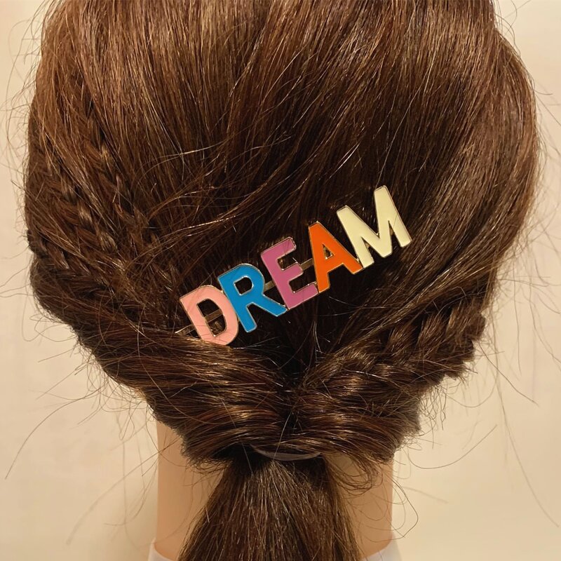 

Letter Design Hair Clip, Gold
