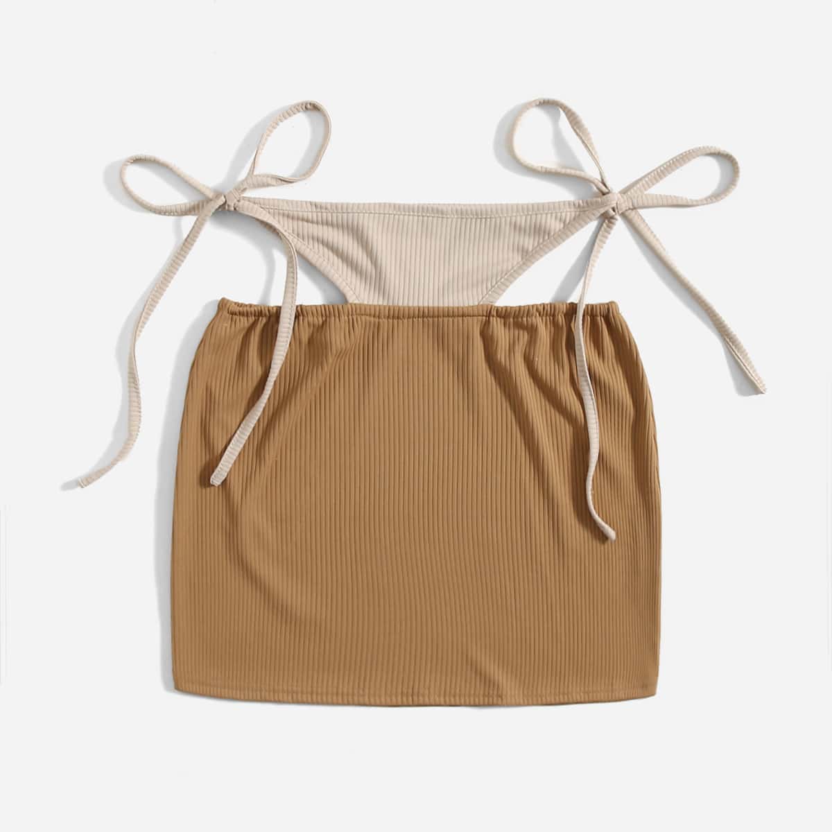 

Colorblock Tie Strap Skirt, Multicolor