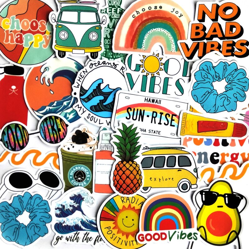 

35pcs Cartoon Graphic Sticker, Multicolor