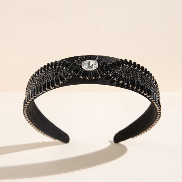 

Rhinestone Decor Hair Hoop, Black