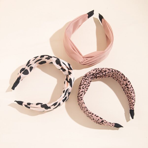 

3pcs Twist Hair Hoop, Multicolor