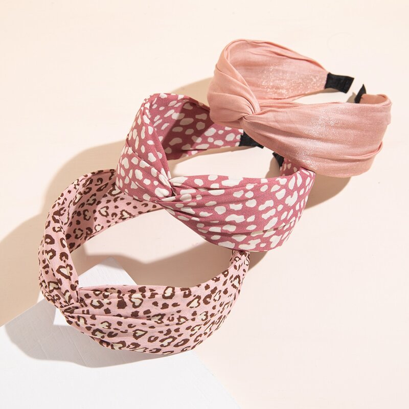 

3pcs Leopard Print Headband, Multicolor
