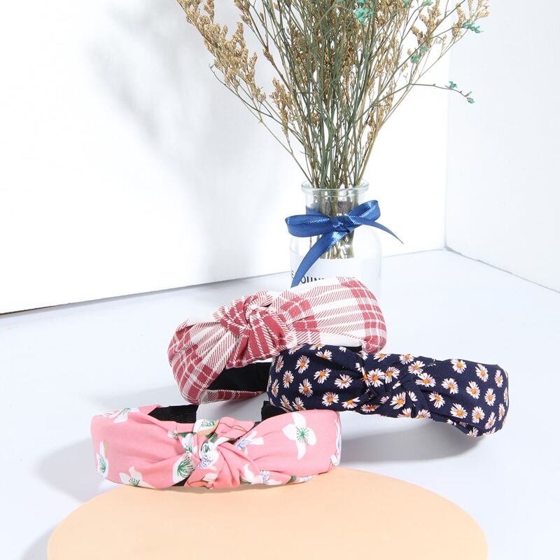 

3pcs Floral Knot Headband, Multicolor