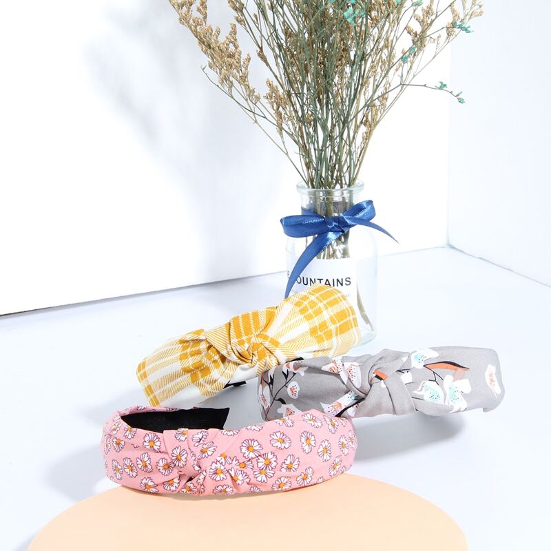

3pcs Floral Knot Headband, Multicolor