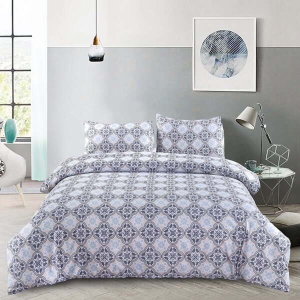 

Graphic Print Duvet Cover Set Without Filler, Multicolor