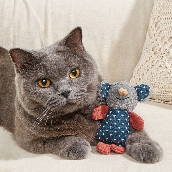 

1pc Cartoon Pet Plush Toy, Multicolor
