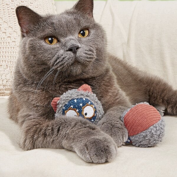 

1pc Cartoon Pet Plush Toy, Multicolor