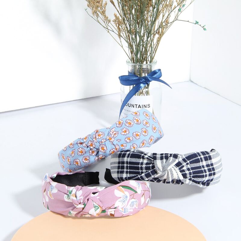 

3pcs Floral Knot Headband, Multicolor