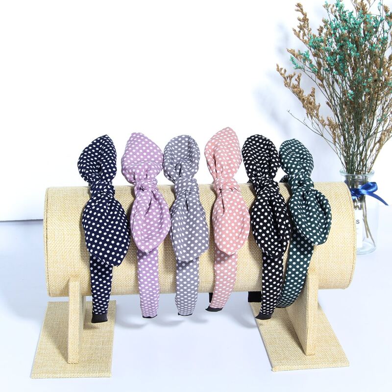 

6pcs Polka Dot Pattern Headband, Multicolor